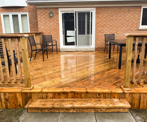 pressure treated deck construction